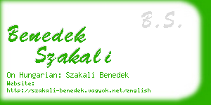 benedek szakali business card